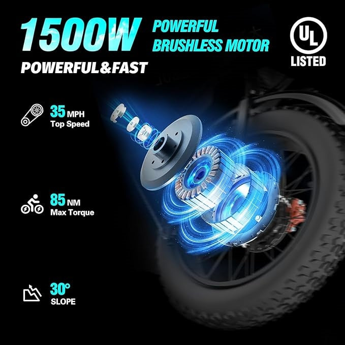 Ridstar Q20 1500W 48V 20AH Fat Tire E-Bike