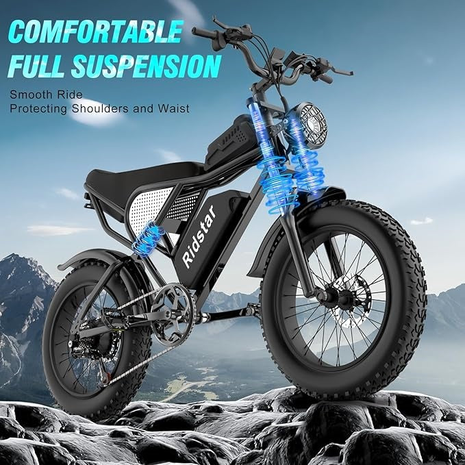 Ridstar Q20 1500W 48V 20AH Fat Tire E-Bike