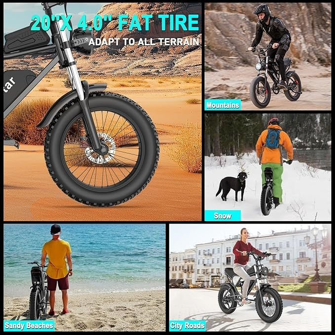Ridstar Q20 1500W 48V 20AH Fat Tire E-Bike